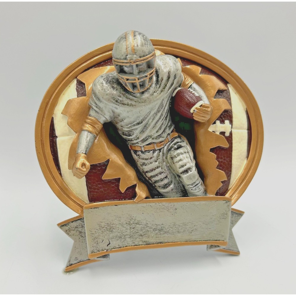 2010 3D Football Burst Trophy Award Wall Plaque RF-501 Resin 6"x6" FOR ENGRAVING